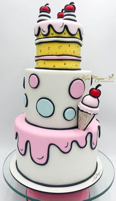 30 Cute Comic Cakes For Cartoon Lovers Three Tiered Comic Cake