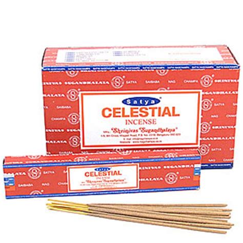 Celestial Satya Incense Sticks 15g Box Of Twelve Special Offer Nag