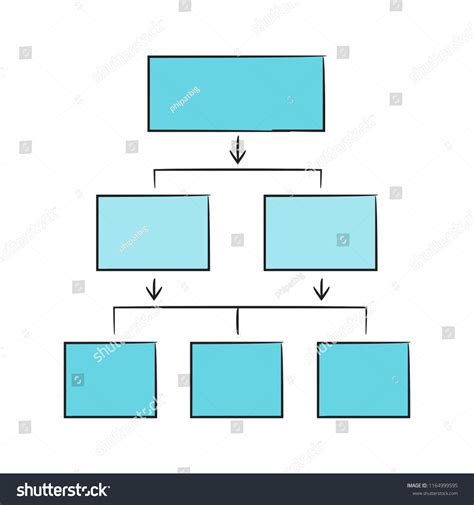 Blue Hand Drawn Business Diagram Template Stock Vector Royalty Free