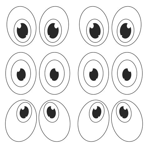 Printable Eyes Template Template Printable Craft Eyes Cow Eyes