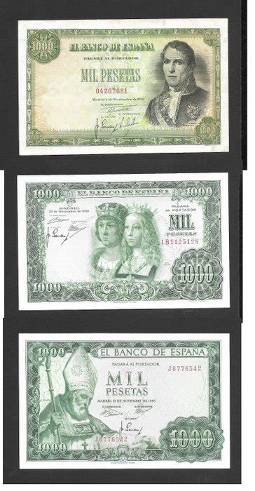 Spain 3 X 1000 Pesetas Various Dates Pick 138a Catawiki