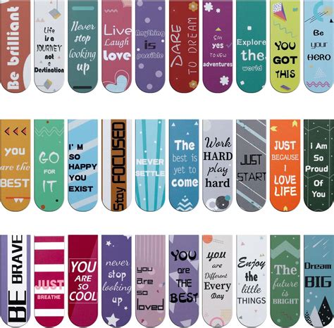 Pieces Inspirational Quotes Magnetic Bookmark Mwoot Encouraging