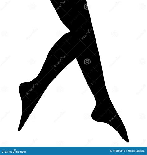 Legs Silhouette And High Heels Vector Illustration Cartoondealer