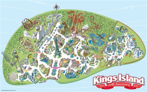 Kings Island Updated Map Memorized Kings Island Island Park Kings