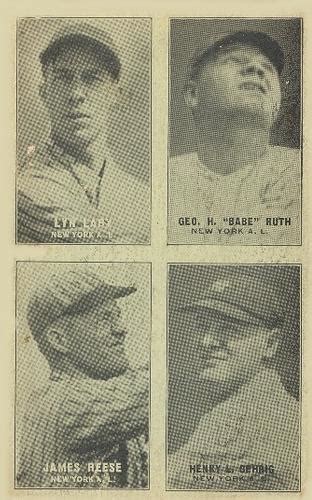 1931 32 Exhibits Four In One W463 2 26 Lyn Lary Geo H Babe Ruth