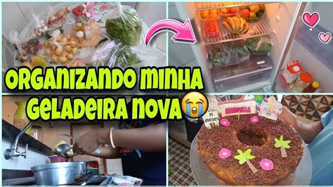 Vlog Organizei Minha Geladeira Nova Compras De Reposi O E Ltimo