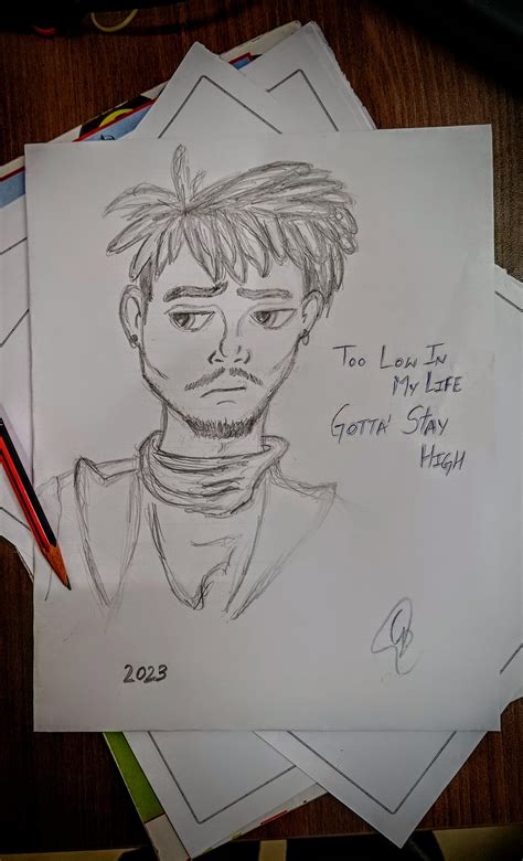 Tried To Draw Juice Wrld In Class Rjuicewrld