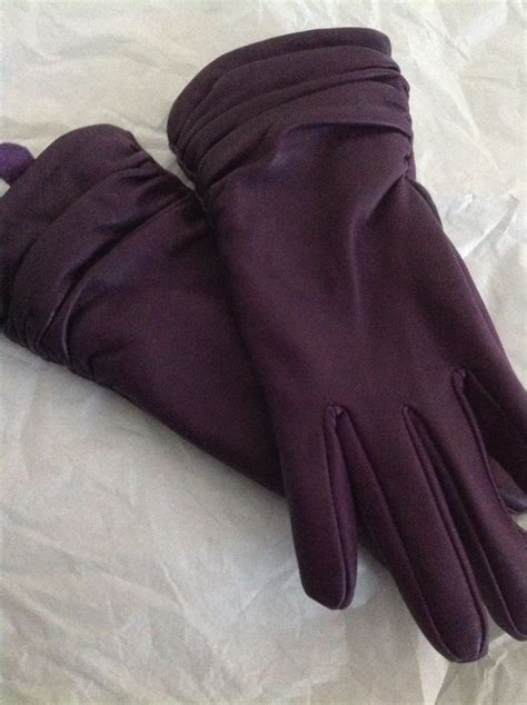 My Favorite Present Purple Leather Gloves Leather Gloves Purple