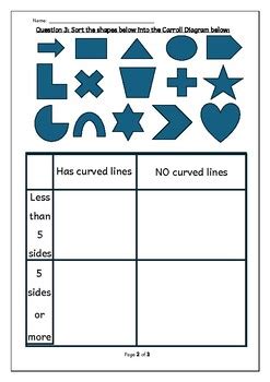 Carroll Diagrams Worksheet By Ayrton S Teaching Resource Box Tpt