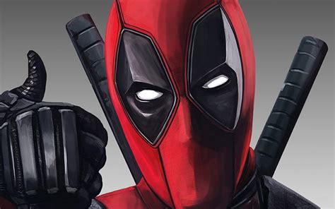 Deadpool 2 Obra De Arte Película De 2018 Pulgares Arriba Superhéroes Deadpool Fondo De