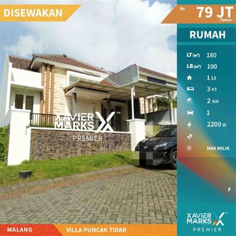 Disewakan Rumah Bersih Minimalis Modern Villa Puncak Tidar Malang