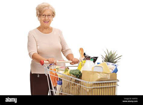 Old Lady Shopping Trolley Hi Res Stock Photography And Images Alamy