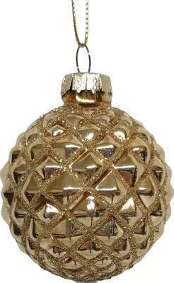 Glazen Kerstbal Ruit 6cm Goud Kopen Tuincentrum Osdorp