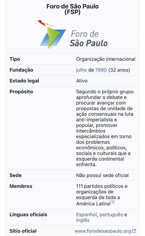 Elisa Brom On Twitter Governos De Esquerda Não Foro De São Paulo é