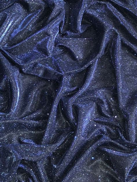 W Standard Royal Navy Blue Glitter Sparkle Stretch Tulle Fabric