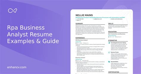 5 Rpa Business Analyst Resume Examples Guide For 2024