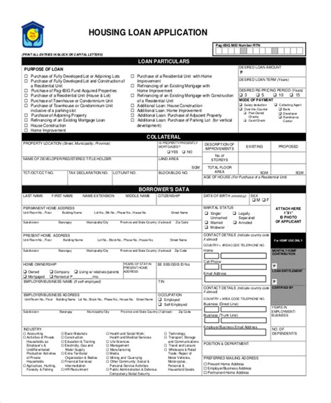 Free Sample Housing Application Forms In Pdf Ms Word Excel