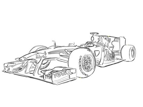 F1 Car Coloring Pages