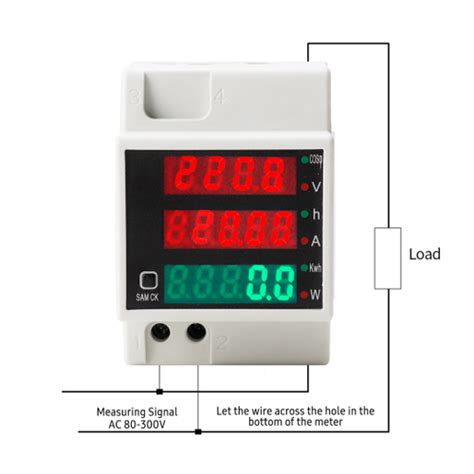 AC80 300V 100A Medidor de energia digital Multímetro de trilho din