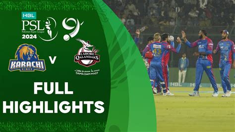 Full Highlights Karachi Kings Vs Lahore Qalandars Match 26 Hbl Psl 9 M1z2u Youtube