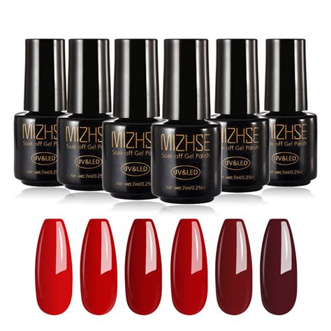 MIZHSE Vernis à ongles UV couleurs roses apprêt longue durée