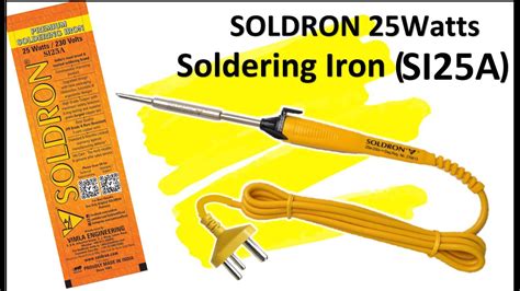 Soldron 25 Watt230 Volts Soldering Iron Youtube