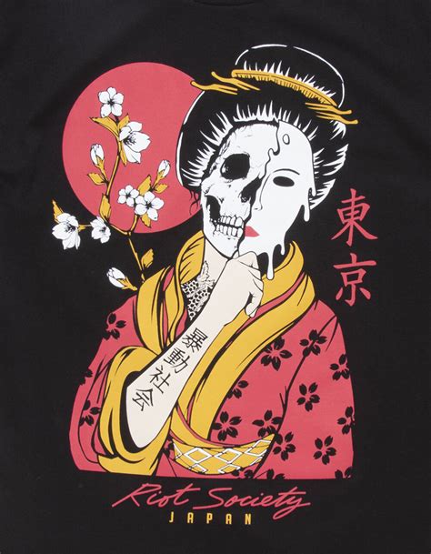 Riot Society Melting Geisha Mens Tee Black Tillys