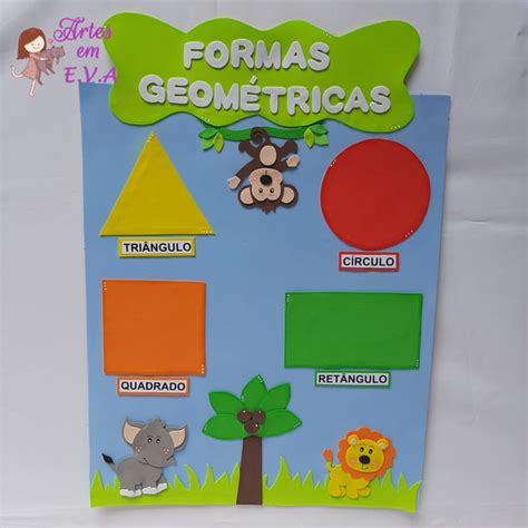 Painel Formas Geom Tricas Tema Safari Elo Produtos Especiais