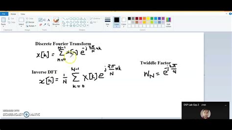 DFT IDFT In SciLAB Using Definition YouTube