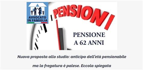 Pensione di vecchiaia anticipata a 62 anni Ecco cosa cè di vero Il