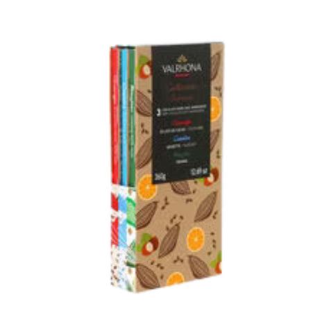 Valrhona Coffret Intense 3 Tablettes Chocolat Noir Cave Spirituelle