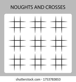 Noughts Crosses Tic Tac Toe Game Stock Vector Royalty Free 1753783853