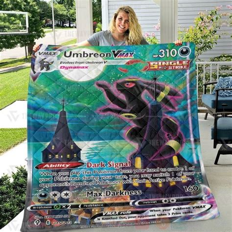 HOT Anime Pokemon Umbreon VMAX Evolving Skies Luxury Quilt Express Your Unique Style With