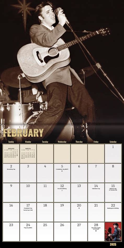 Elvis Club Berlin E V 2025 Elvis Presley Mini Wall Calendar