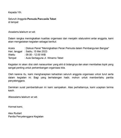 9 Contoh Surat Pemberitahuan Kegiatan Untuk Berbagai Keperluan Bisnis