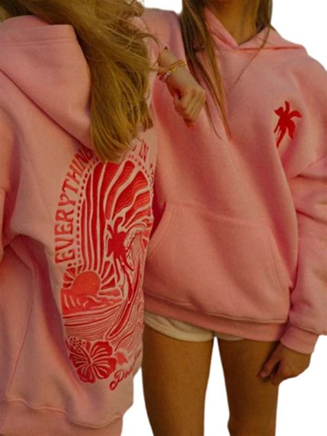 Pink Palm Puff Hoodie To Live For The Hope Of It All Hoodie