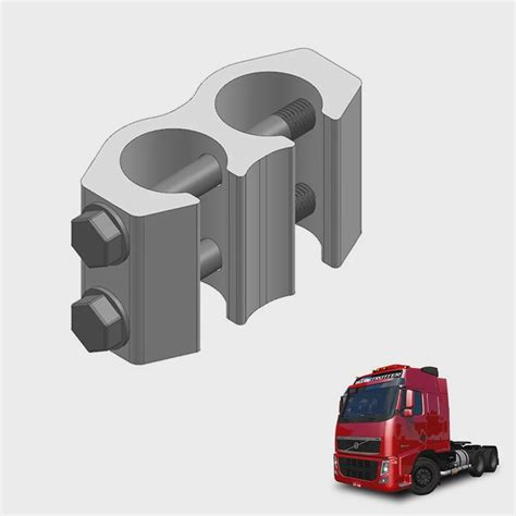 Suporte Abracadeira Tubo Paralama Volvo Fh Tracao Mm No Shoptime