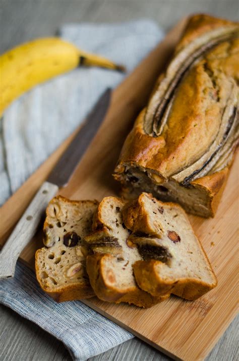 Banana Bread Aux Noisettes {healthy Sans Lactose} Cerise Et Praline