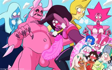 Rule 34 12girls 1boy 6girls Alien Amethyst Steven Universe Bismuth Steven Universe Black