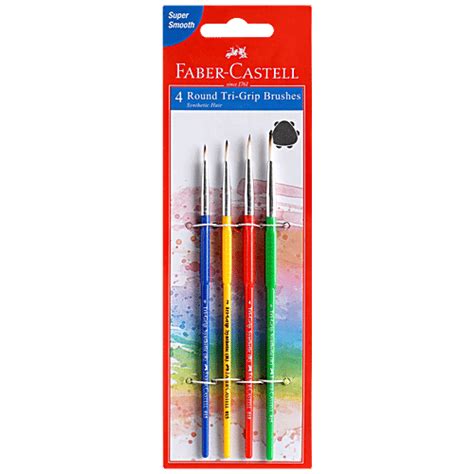 Buy Faber Castell Paint Brush Tri Grip Synthetic Hair Round