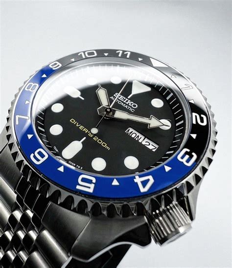 Custom Seiko Mod Batman Skx Sapphire Ceramic Jubilee Men S Fashion