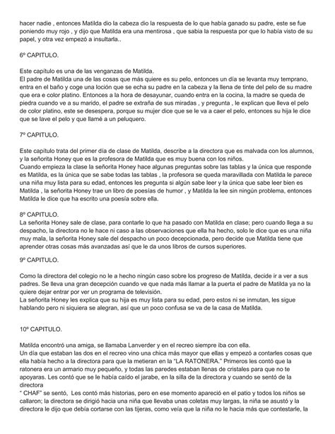 Matilda Resumen Pdf