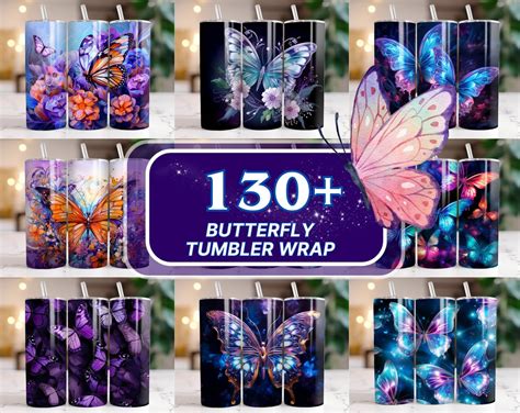 Butterfly Tumbler Wrap Bundle Oz Skinny Tumbler Sublimation