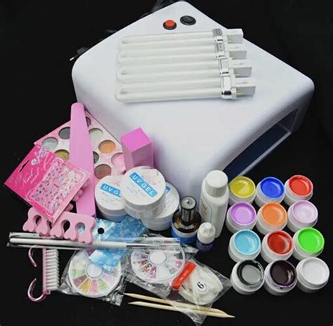 Professional Nail Art Kit Nail Art Gel Set 12 Color UV Gel Nail Art ...