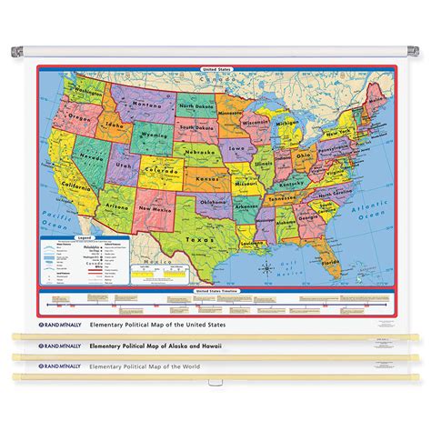 Usworld Primary Wall Map Combo Map Shop Classroom Maps Images