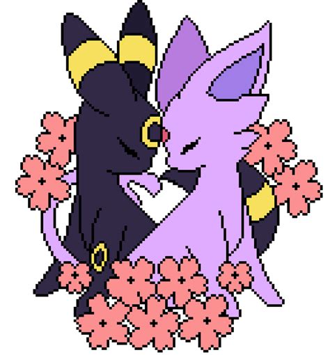 Umbreon And Espeon Pixel Art By Rossleroo On Deviantart