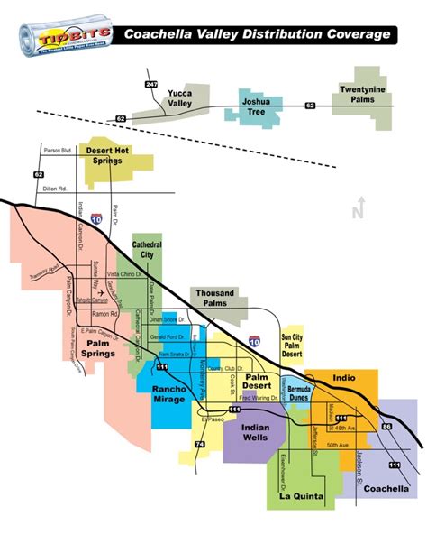 Tidbits of Coachella Valley Distribution Map. | Tidbits Newspaper
