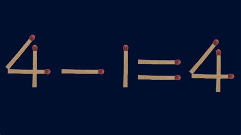 Fix The Equation By Moving Stick Hard Matchstick Puzzle Youtube