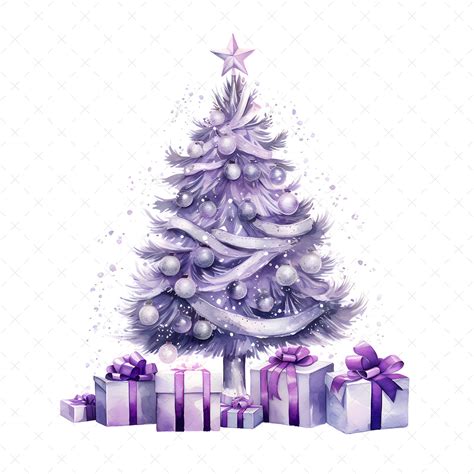 Purple Christmas Trees Clipart 12 High Quality S Winter T