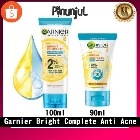 Jual GARNIER BRIGHT COMPLETE 3 IN 1 ANTI ACNE 90ML FOAM GARNIER